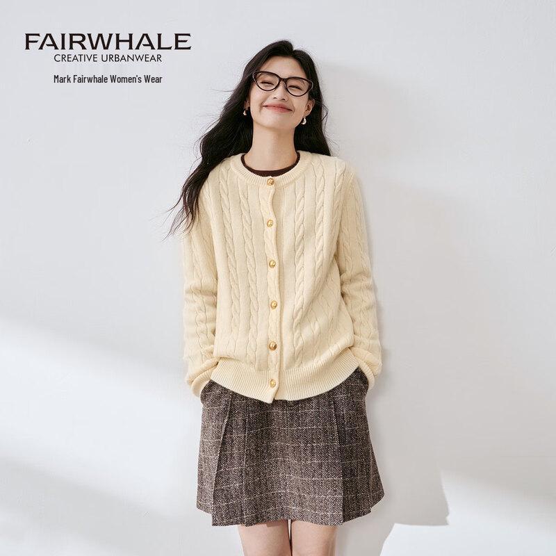 Mark Fairwhale Women's Casual Twist Knit Cardigan Sweater