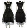 Addams Family Wednesday Costume Anime Ball Women Uniform Outfit Dress Suit