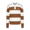 MARTINE GOLF Block Stripe Polo Shirts_Camel
