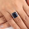 London Blue Topaz Gemstone 925 Sterling Silver Handmade Jewelry Proposal Ring For Her RR-78-15
