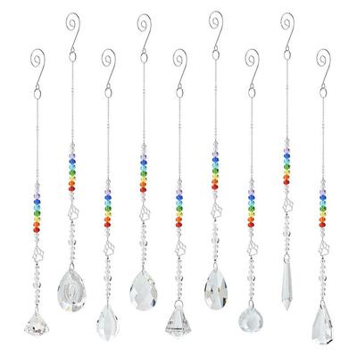 Crystal Dog and Bear Paw Wind Chime - Outdoor Sun Catcher for Window Hanging