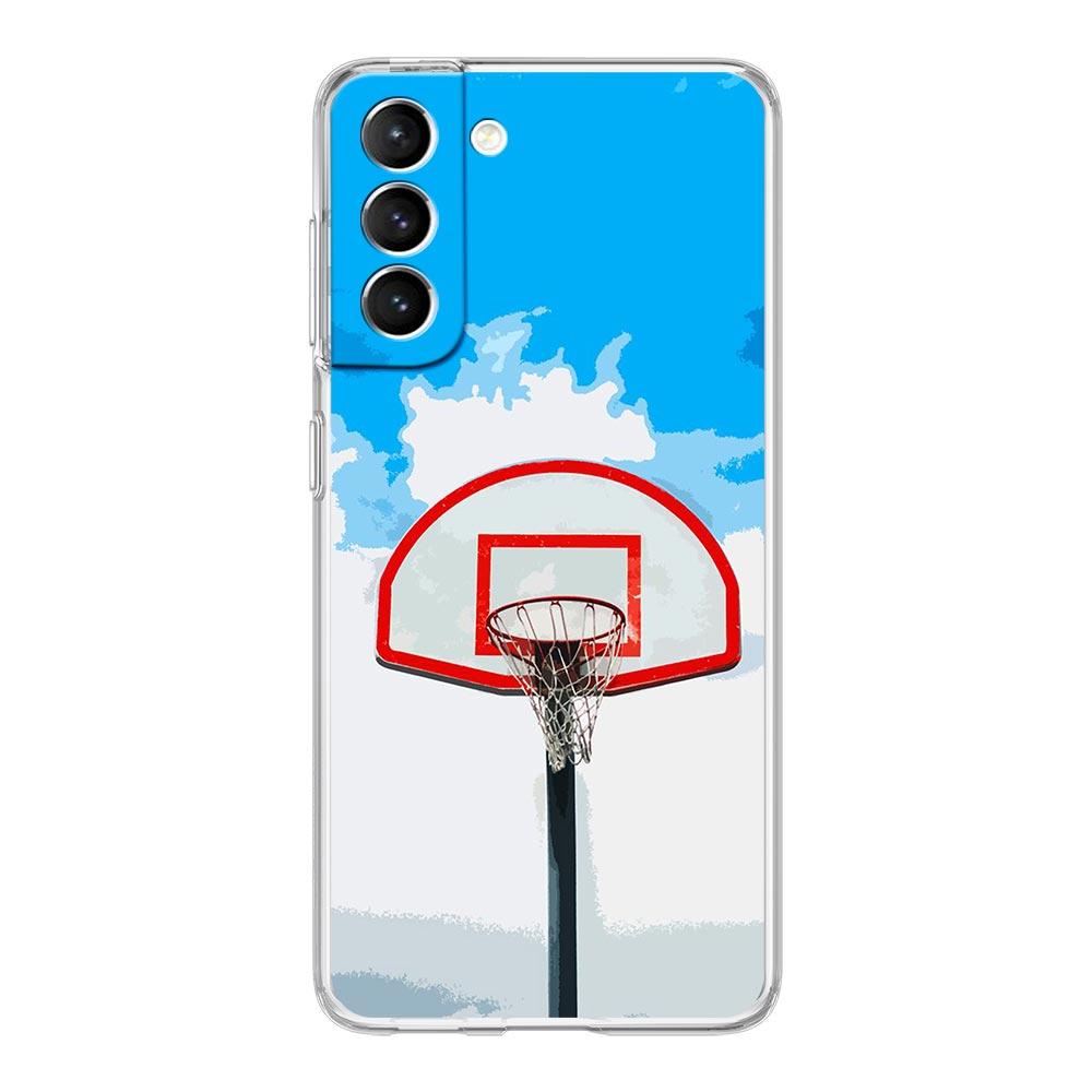 Basketball Court Sports Clear Silicone Phone Case For Samsung Galaxy S23 S22 5G S20 Ultra S21 FE 5G S10E S9 S8 S10 Plus Cover