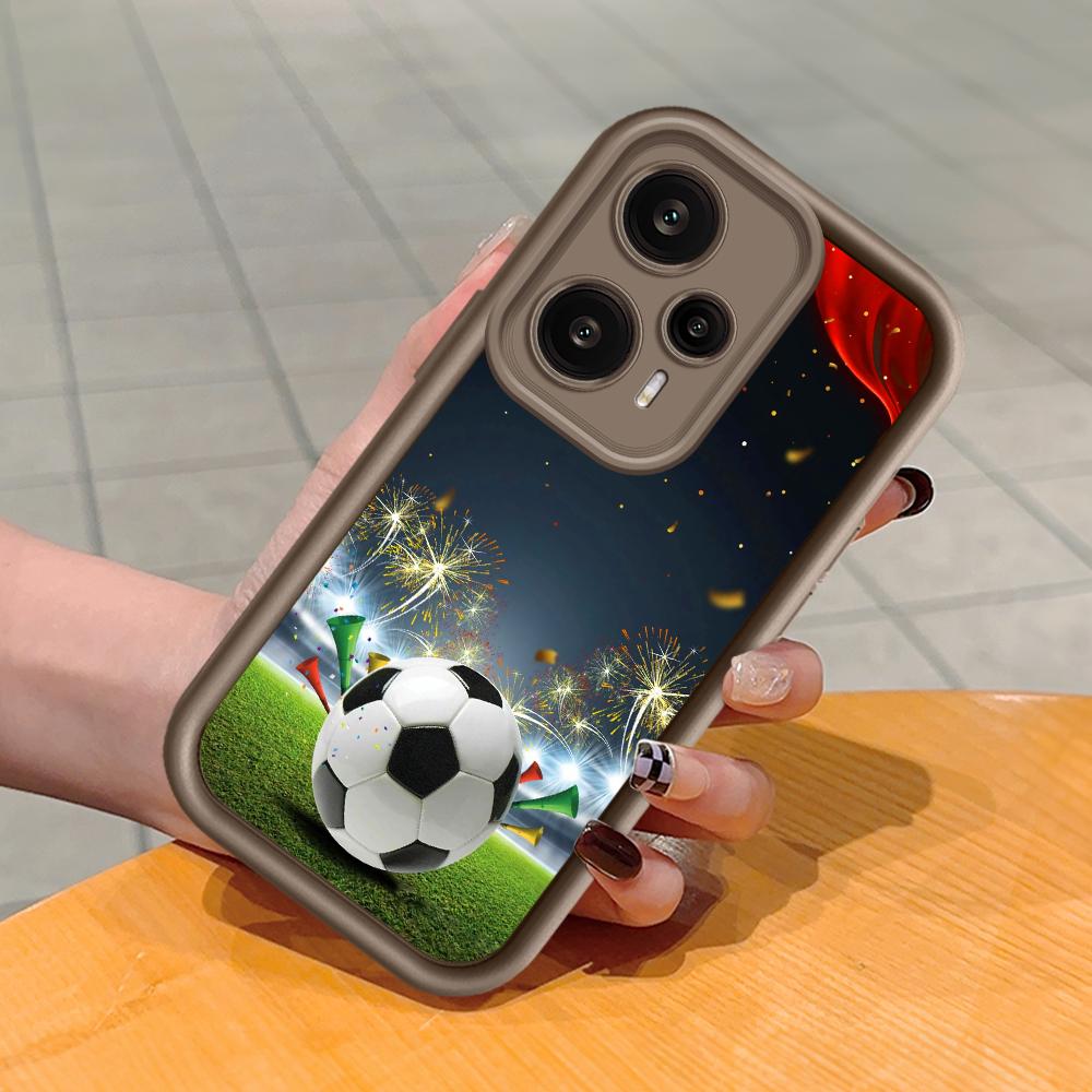 Soft Silicone Square Ladder Printing Pattern Phone Casing Full Cover Camera Shockproof Protection Rubber Case for Xiaomi Redmi