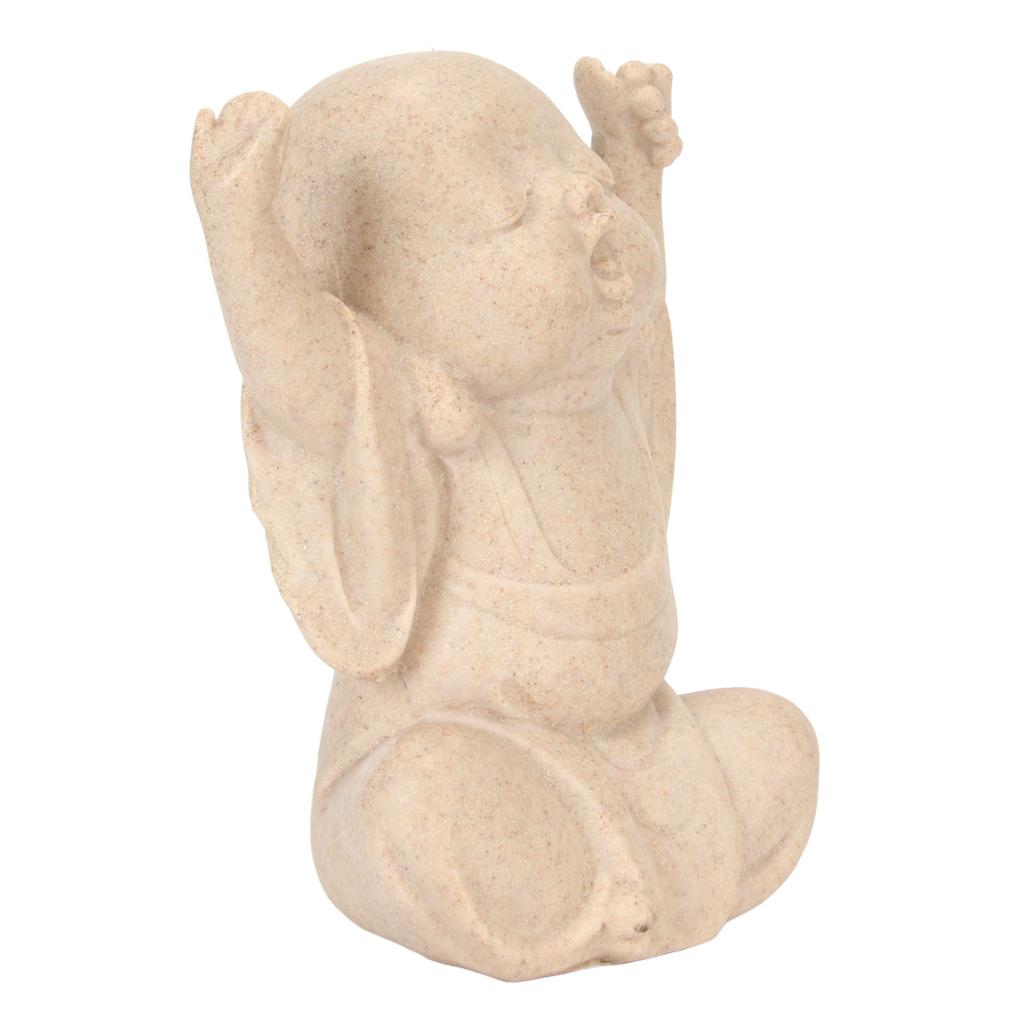 Statua Monaco Bambino Vivida Arenaria Statuetta Monaco Bambino Ornamento Statua di Buddha per Decorazione Casa e Ufficio