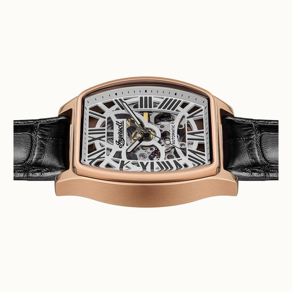 Ingersoll The California Leather Strap Cool Grey Skeleton Dial