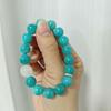 Splendido Bracciale Naturale in Amazzonite e Quarzo Fantasma Bianco - Regalo Perfetto per Donne