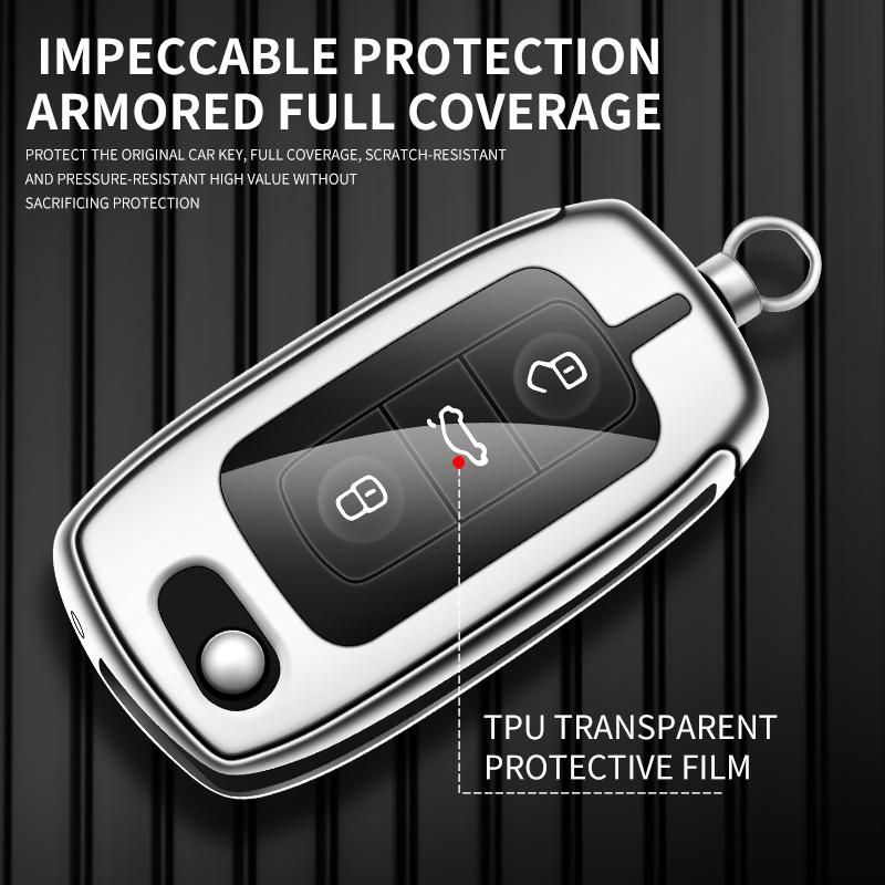 Aluminum Alloy Car Key Case Cover Shell for Bentley Mulsanne Continental Flying Spur GT Folding Flip Remote Protection Accessory CL7