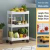Multi-Layer Kitchen Storage Rack with Wheels for Microwave and Vegetables