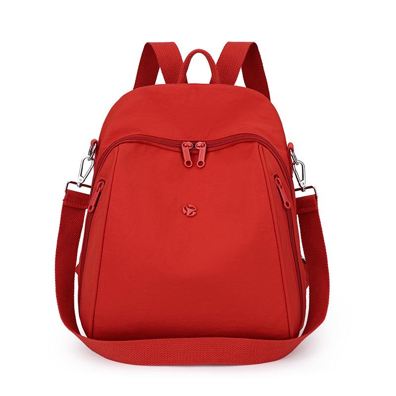 Einfarbiger Damenrucksack Große Kapazität Reiserucksack Leichte Nylontasche
