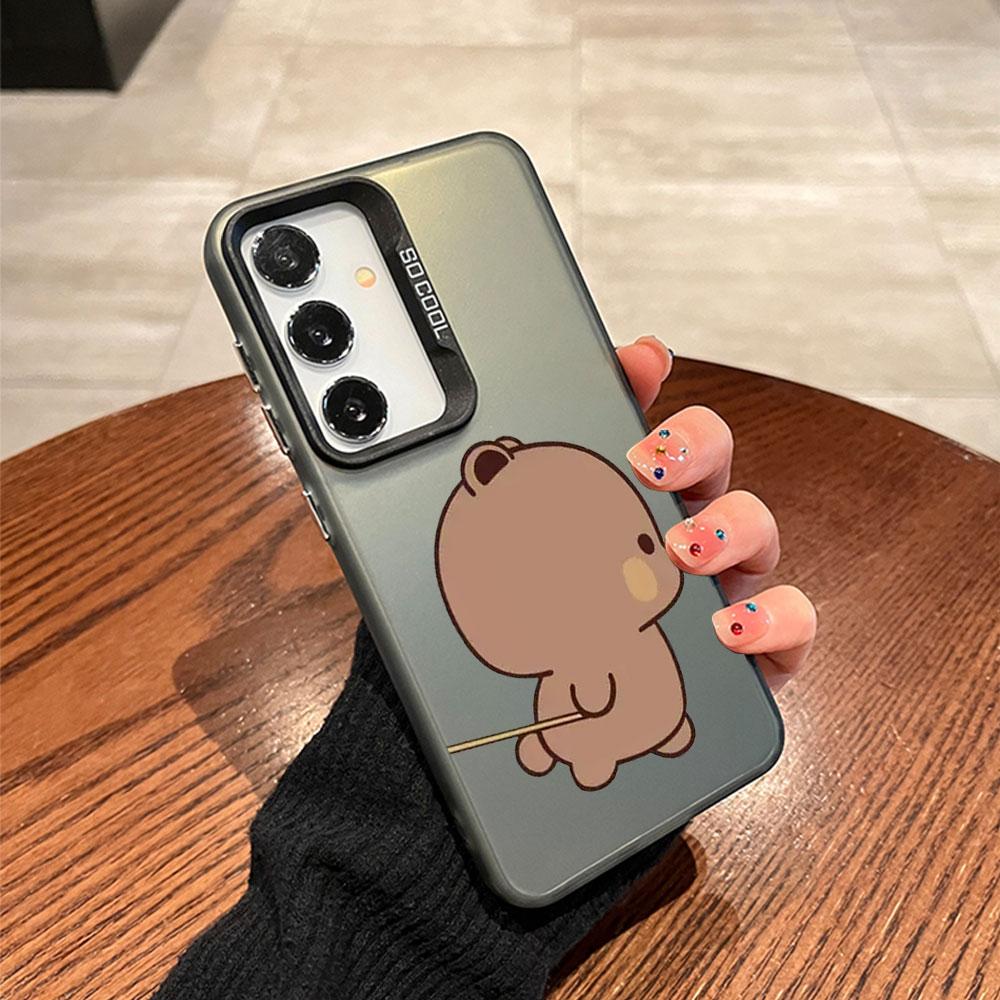 

Cute Bubududu Panda Couple Phone Case for Samsung Galaxy S22 S23 S24 S25 Ultra S20 Plus S21FE 5G Shockproof Covers Lovers Fundas For Samsung S23