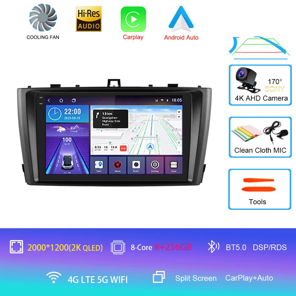 Android 14 Car Radio For Toyota Avensis 2008-2015 Multimedia Video Player Stereo GPS Navigation 5G WIFI DSP Carplay Android Auto
