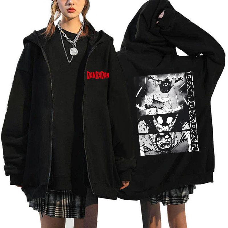 Dandadan Okarun Zip Up Hoodies Style Youthful Manga Anime Printed Sweatshirt Design Designer Female Hoodie Zipper Funny