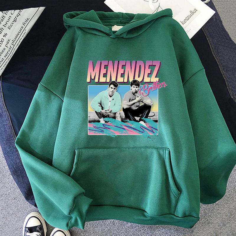 Nicholas Chavez Menendez Brothers Hoodies Long Sleeve Winter Hooded Sweatshirts Funny Cartoon Graphic Pullovers Men/Women Hoodie