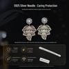 Elegant Geometric Zircon Sterling Silver Dangle Earrings for Women