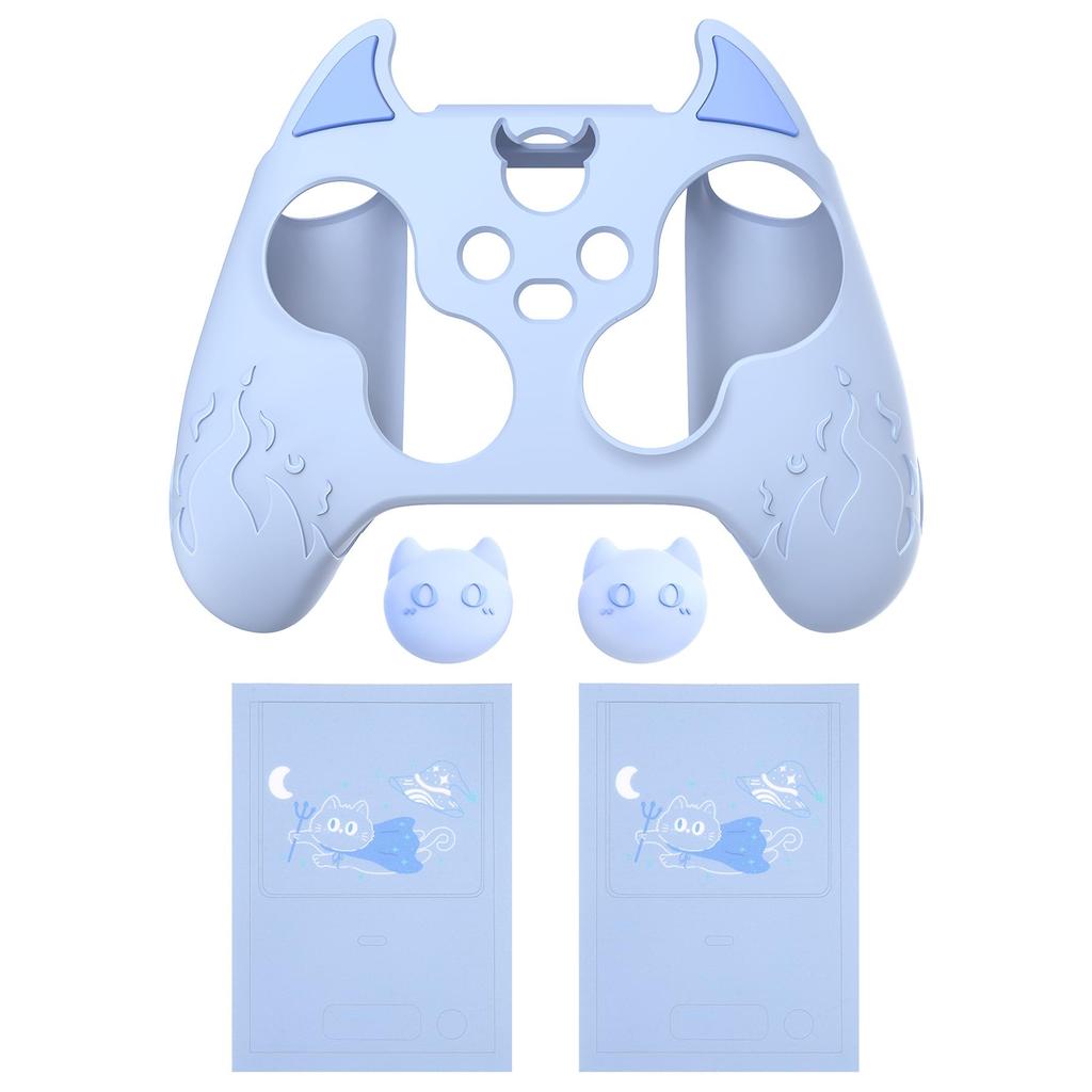 PlayVital Cute Devil Style Silicone Thumbstick Caps for Xbox Series X, Xbox Series S, and Xbox Core (Baby Blue)