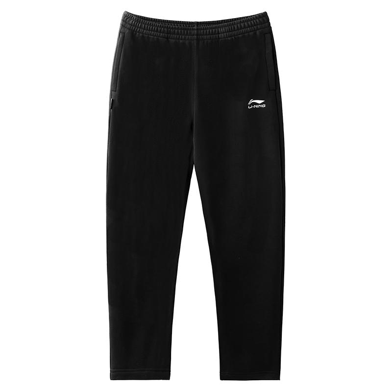 

Li-Ning Однотонные эластичные быстросохнущие широкие повседневные прямые длинные брюки вязаные спортивные брюки мужские низы AKLVD09-1 S