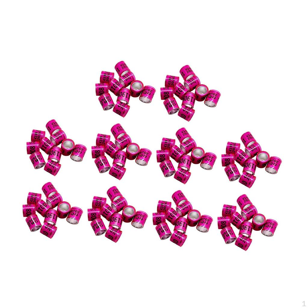100 Aluminium Pigeon Identification Rings, for Simple Animal Identification.