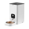 Comedouro Automático para Animais de Estimação WIFI 4L/6L Aço Inoxidável 304 Plástico Ecológico Dispensador de Tigela Dupla para Gatos Cães Controlado por App Seco