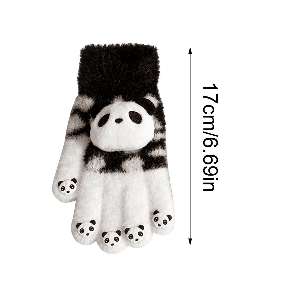 

Knit Gloves Warm Casual Mitts 1 Pair Cycling Knitted Full-Fingered Gloves For Ladies Adults Students Commuting Travel Adventure білий