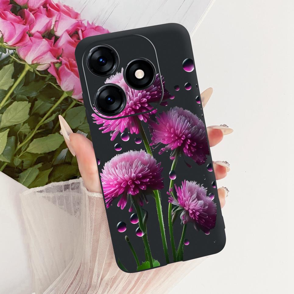 Für Tecno Spark 10 10C 10 Pro 4G KI7 KI5m Handyhülle Bunte Schmetterlingsblume Damen Girly Weiche Silikonhülle Mattes Rückcover