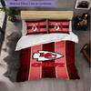 Set Biancheria da Letto in Microfibra con Fantasia Kansas City Chiefs 3 Pezzi Copripiumino Decorativo per Camera da Letto Uso Domestico