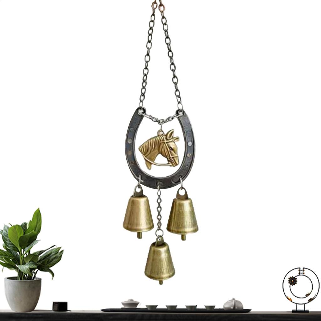 Windspiel Eisenkunst Vintage Windspiel Outdoor Hängende Glocke Für Innenbereich Garten Hochzeit Einweihungsparty Pferde-Liebhaber Geschenk