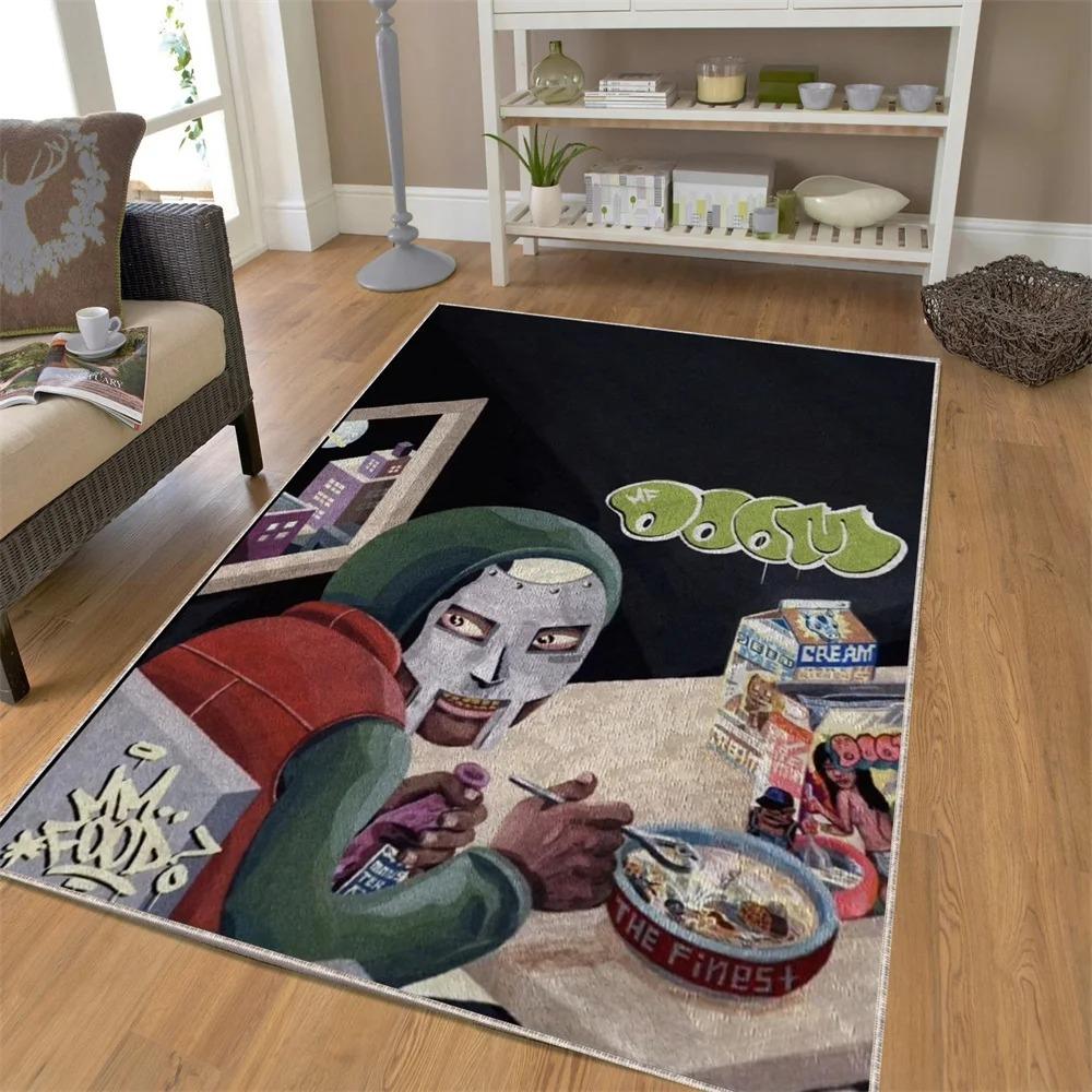  Doom Album Cover Rug, Hip-Hop Album Cover Decoration MF DOOM Hip-hop Band Music Decorative Rug Modern Home Popular Carpet