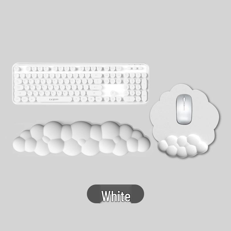 Cross-Border Cloud Memory Foam Keyboard Wrist Rest - Large Non-Slip Desktop Support