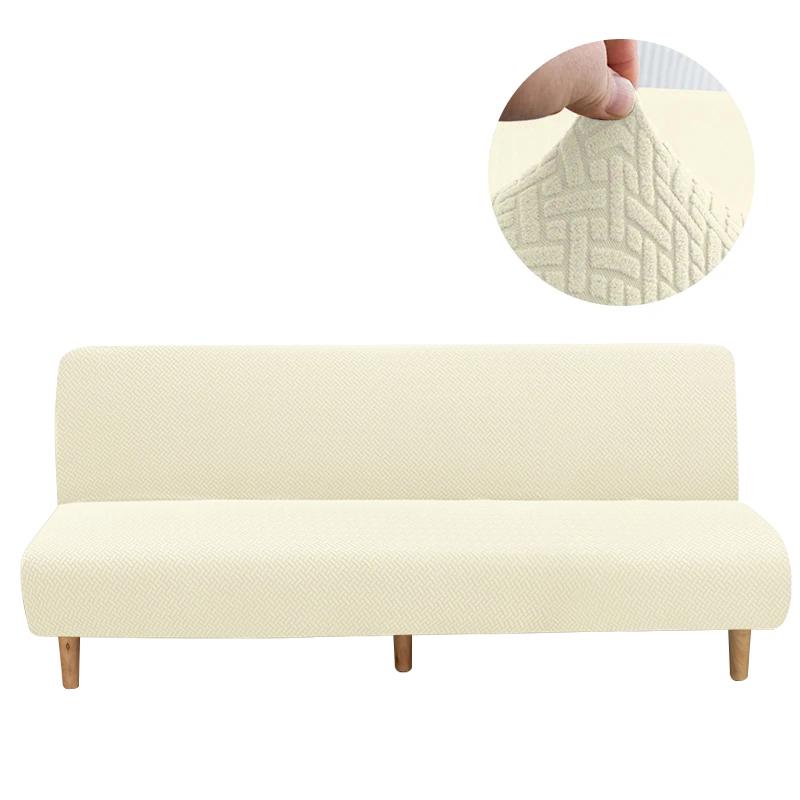 Jacquard Sofa Bed Cover Armless Sofa Cover For Living Room Modern Sofa Slipcover Without Arm Corner Sofa Covers For Home Hotel