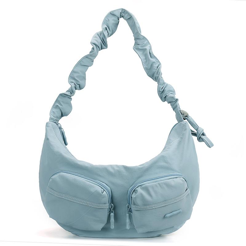 Premium new trend niche design women's bag solid color casual creative shoulder bag