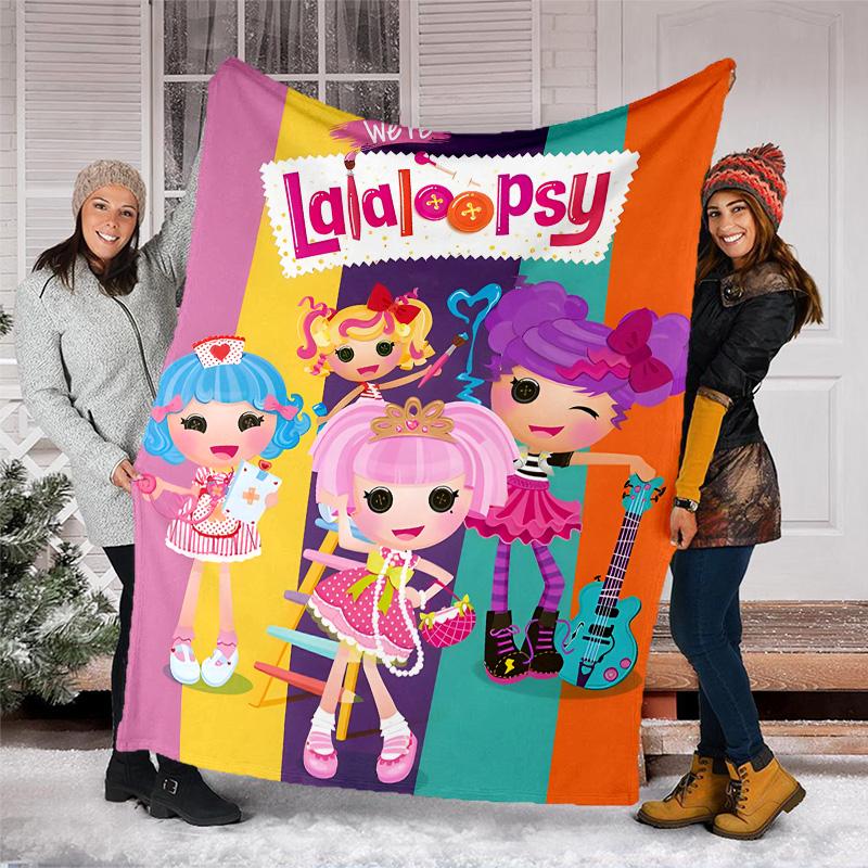 1pc Lalaloopsy1 Theme Blanket - Digital Print, Polyester, Cozy for All Seasons, Perfect for Outdoor, Camping, and Travel
