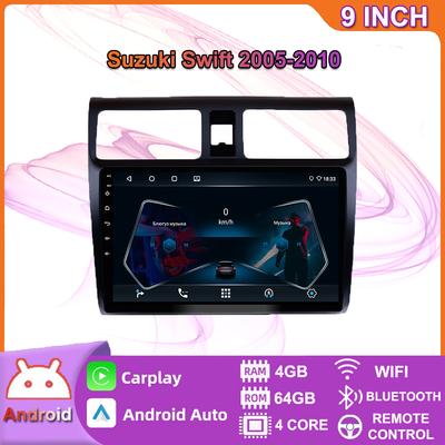 Android Autoradio Carplay Per Suzuki Swift 2005-2010 Car Multimedia Video Player di Navigazione GPS WIFI 4 + 64GB