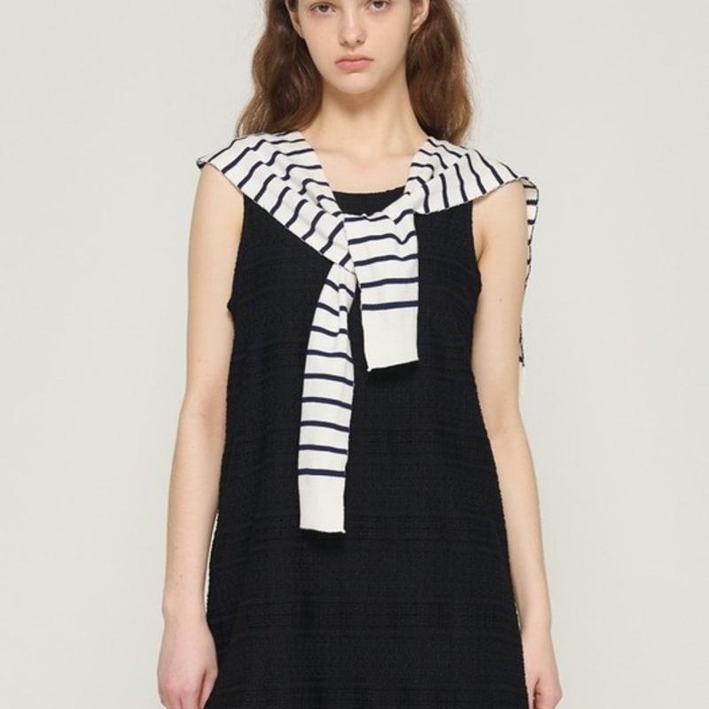 

CARGOBROS Полосатое многослойное вязаное пончо (слоновая кость) FREE