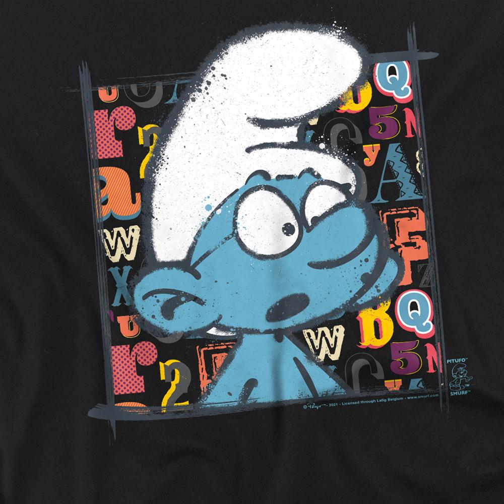 Smurfarna Unisex Vuxen Smart Smurf Alfabet T-shirt