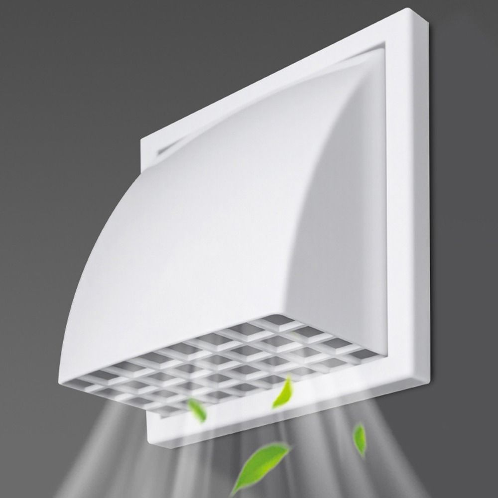 ABS Material Exterior Wall Ventilation Grille Rainproof Design With Valve Exhaust Vent Cover Wall Air Vent Outlet Cover