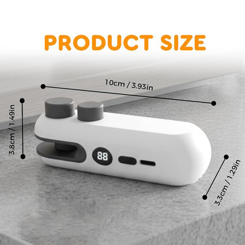 

Mini Bag Sealer 2 in 1 Heat Sealer with Cutter Snack Bag Sealer Portable Resealer Machine for Plastic Bags Food Storage белый