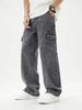 Children and Teenagers Boys' Loose Straight-Leg Workwear Denim Pants