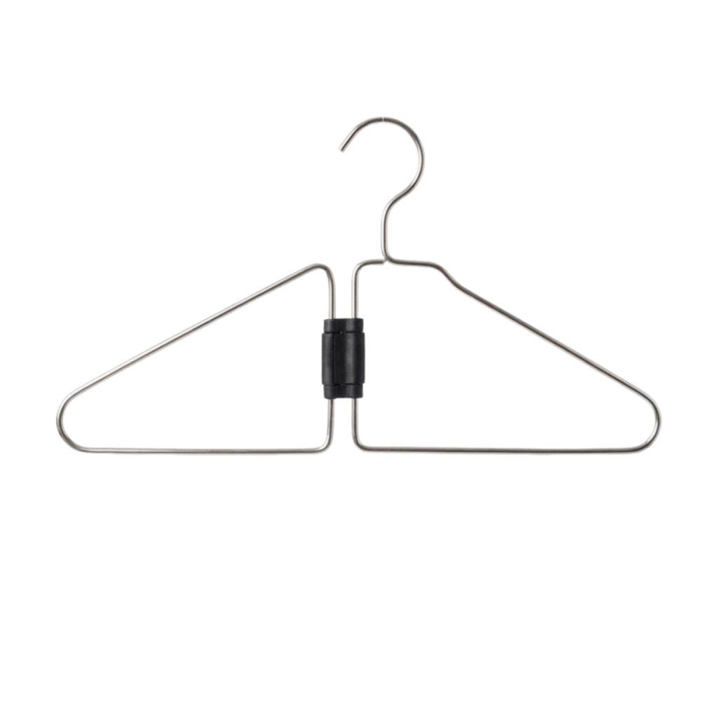 Portable Space Saving Hangers Non-Slip Closet Organizers Foldable Metal Hangers  For Dorm Room серебряный