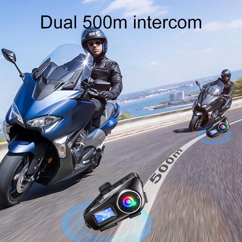 Q58MAX Bluetooth Helmet Headset with MP3, Music Sharing, LCD, FM, Intercom