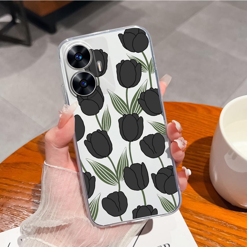 For OPPO Realme C55 C53 Phone Case Creative Soft TPU Silicone Clear Anti Drop Back Cover For Realme C 55 53 RealmeC55 Funda Capa
