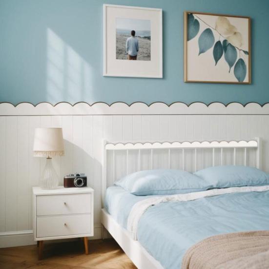 10 Stück Unfertige Dekorative Holzleisten mit Muschelkante DIY Zierleisten für Schrank Fenster Regal Tür Möbel Wand