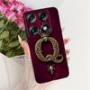 For Motorola Signature Case Initial Letter Phone Case for XT2603-2 Black Back Cover for Moto X70 Aiir Pro TPU Shockproof Covers