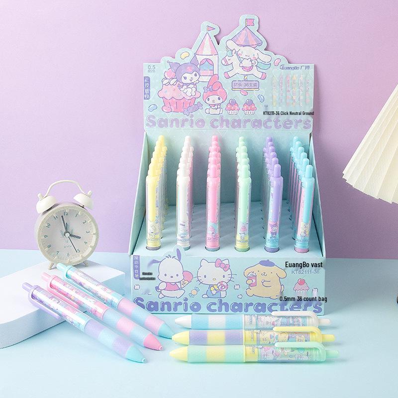 Pachacorgi Cute Cartoon Clickable Erasable 0.5mm Blue Gel Pen 0.5mm