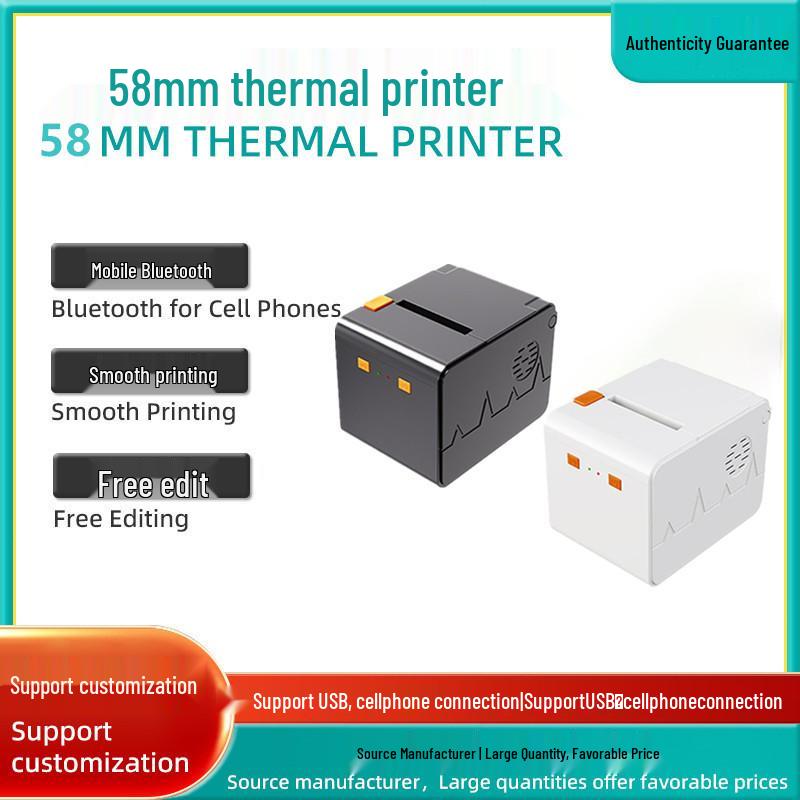 

58mm Bluetooth Thermal Receipt Printer for Cash Registers and Kitchen Orders White USB+BT