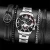 Geneva Calendar Men's Steel Band Watch - Fashionable Business Design