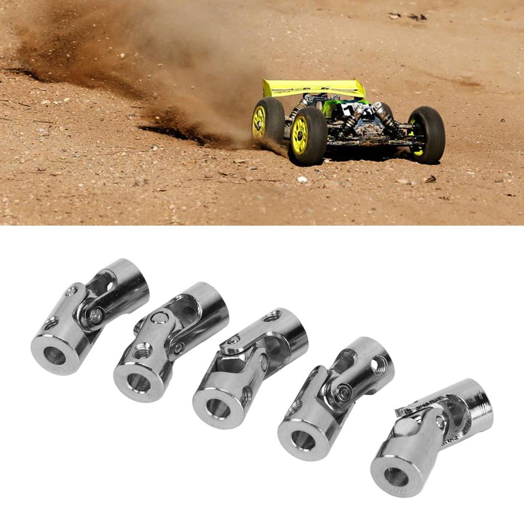 5Pcs Universal Joint Shaft Coupling 2 Stage Rotatable for RC Car Boat Motor Automotive Replacement Part 4mm