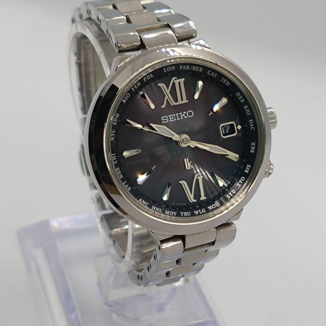 Б/у SEIKO Rukia SSVV019 Радио-солнечные Черный циферблат Сапфировое стекло