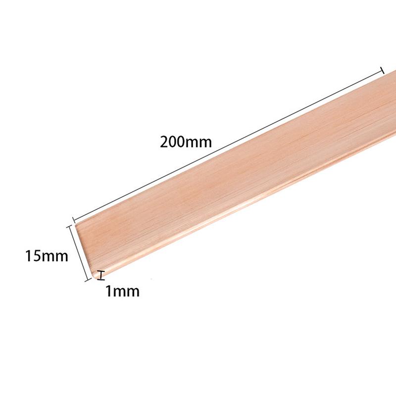 1Pz Lunghezza 200/300/400Mm Barra Piatta Striscia Rame T2 Lastra di Rame Puro Materiale CNC Fai da Te Spessore 1/2/3/4Mm Barre Lastre di Rame