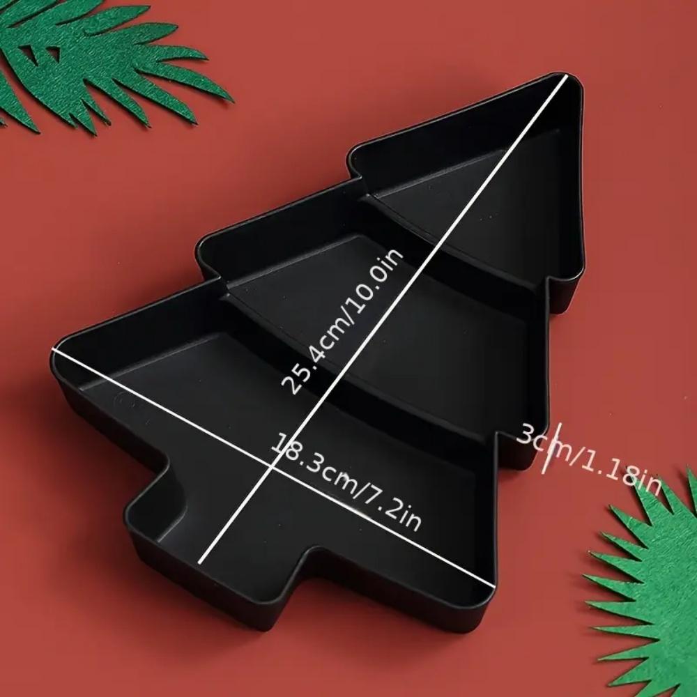 Christmas Tree Serving Tray 3 Layer Snack Plate for Countertop Kitchen Table Organizer Dish for Fruits Candy Nuts Party Supplies