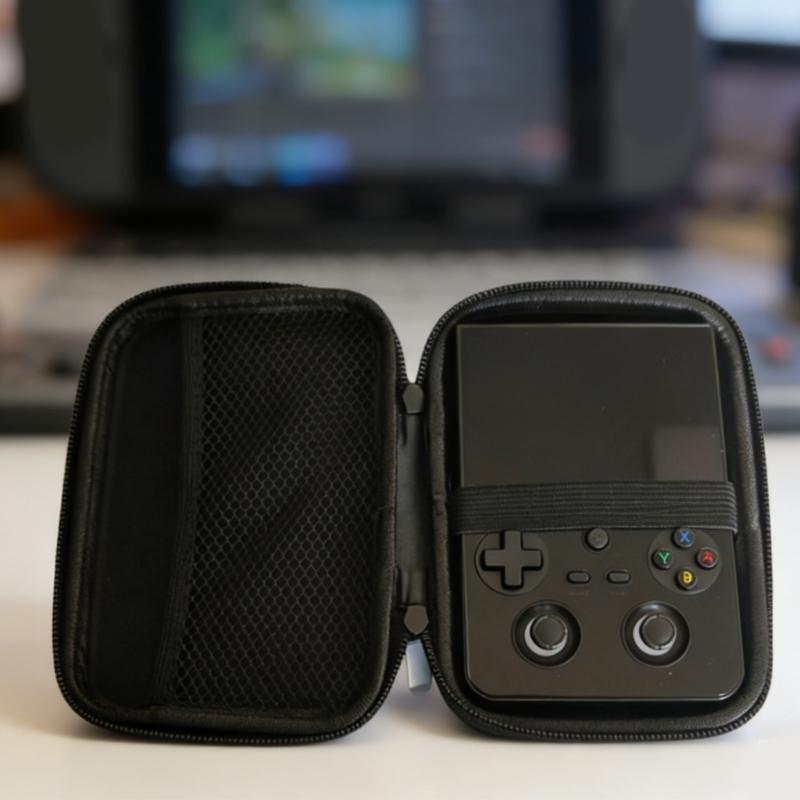 Small Travel Storage Bag with Shockproof Design & Spacious Compartments Suitable for Consoles RG477V Gaming Device